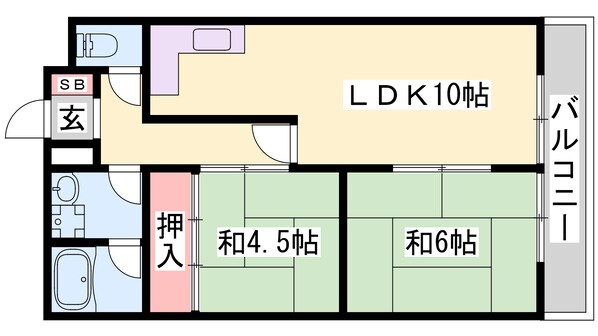 坂根ハイツの物件間取画像